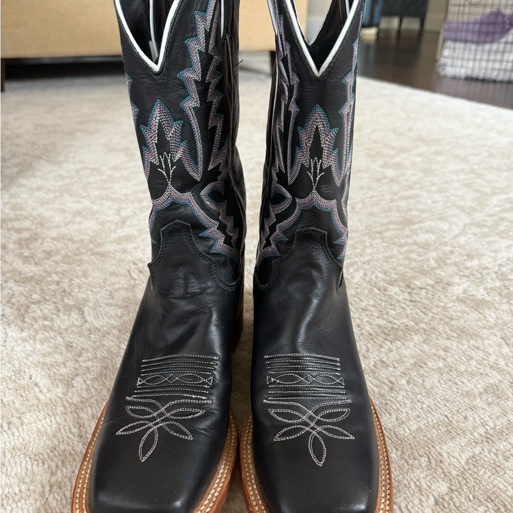 Justin Boots Black and Brown Women's Western Boots